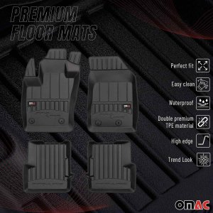 Fiat 500X Floor Mat - Omac - Proline Premium TPE - Black - '16-'23